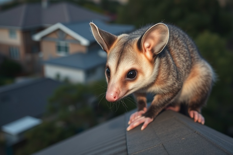 Possum in Seville residential area